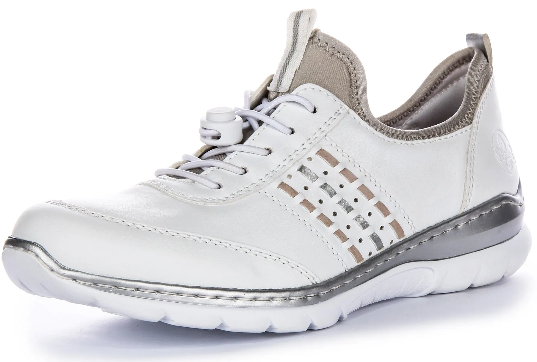 Rieker L3259-80 In White Silver For Women