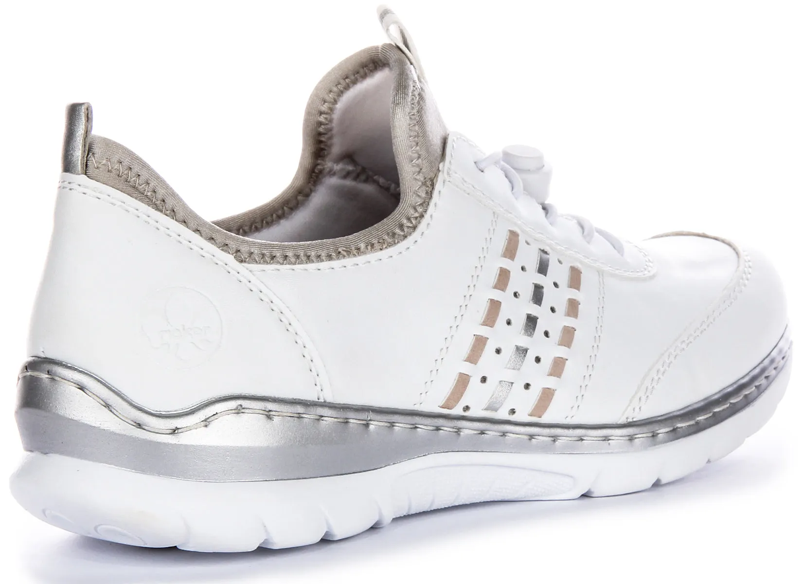 Rieker L3259-80 In White Silver For Women