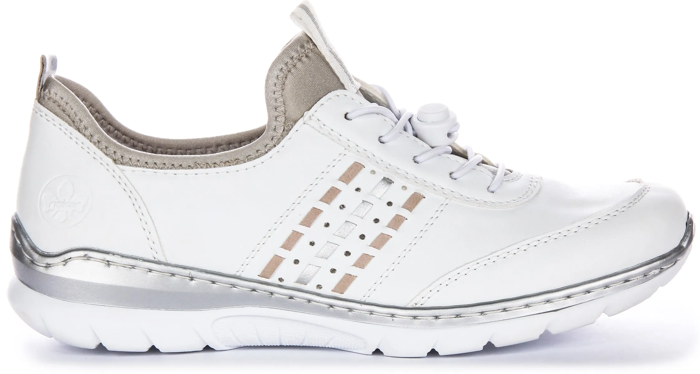 Rieker L3259-80 In White Silver For Women