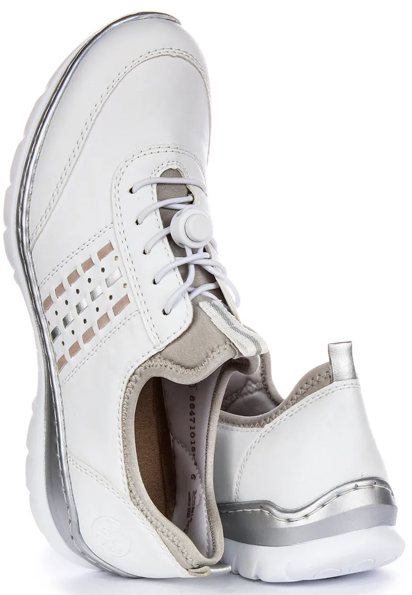 Rieker L3259-80 In White Silver For Women