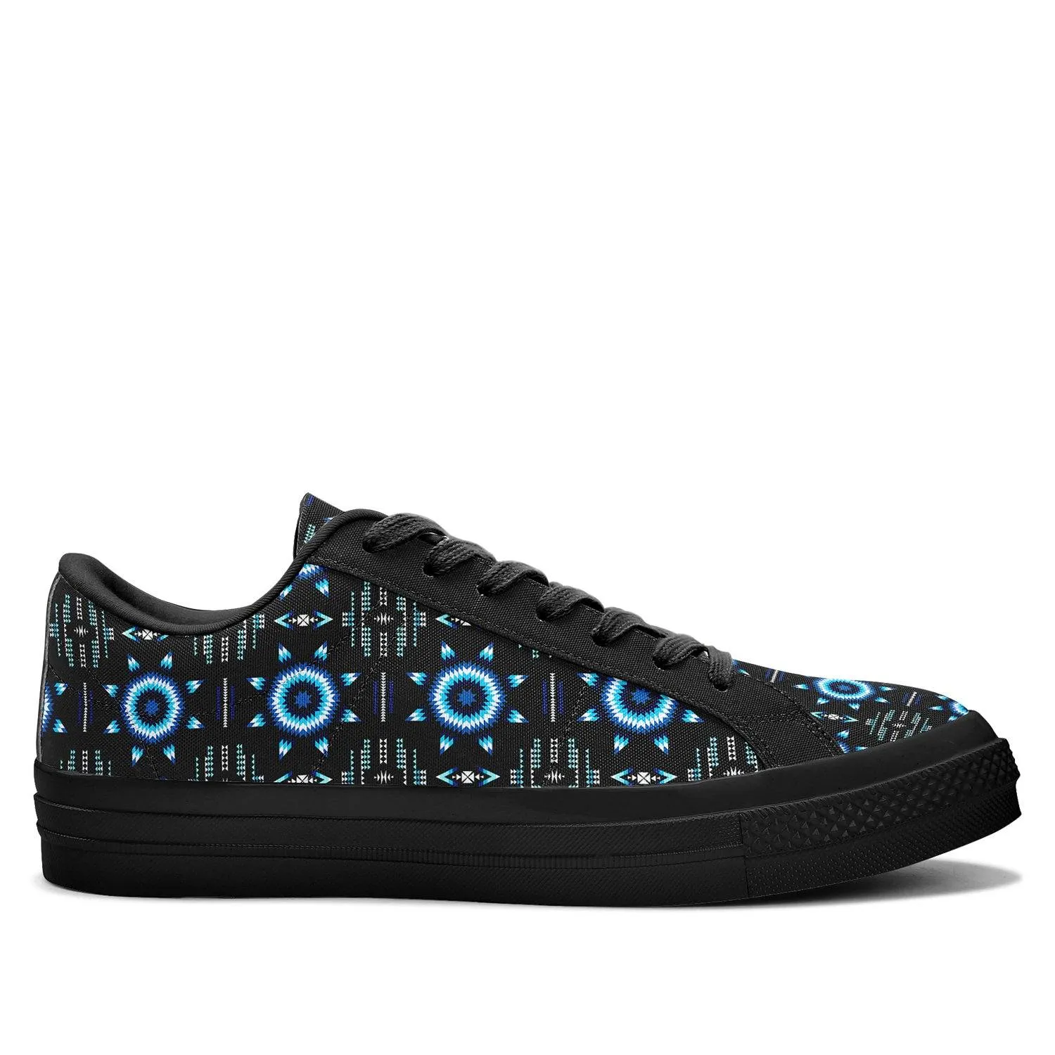 Rising Star Wolf Moon Aapisi Low Top Canvas Shoes Black Sole