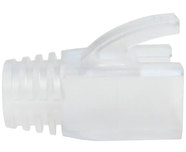 RJ45 Slip-On Boot, CAT6/6A/7, Type Oversize, Clear, 7.5mm OD, 1pc