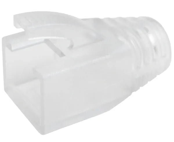 RJ45 Slip-On Boot, CAT6/6A/7, Type Oversize, Clear, 7.5mm OD, 1pc