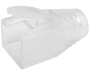 RJ45 Slip-On Boot, CAT6/6A/7, Type Oversize, Clear, 7.5mm OD, 1pc