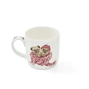 Royal Worcester Wrendale Snug as a Pug Christmas Mug 300ml