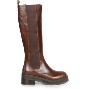 Saint Adriana Brown Leather Knee High Long Boots