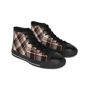 Scottish Tartan Pattern Women's Classic Sneakers