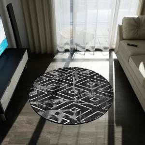 Serenity Circle Meditation Rug: Minimalist Design for Mindful Moments