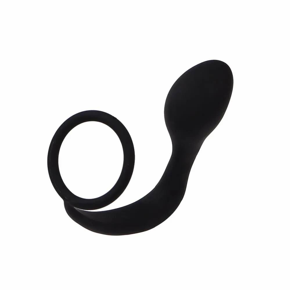 Silicone Anal Plug with Cock Ring