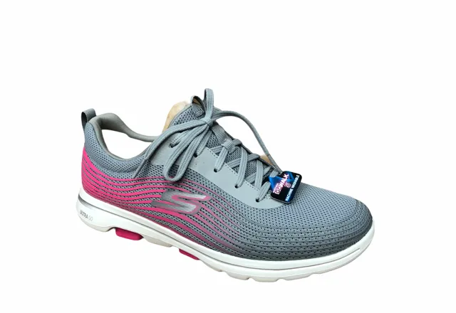 Skechers scarpa da walking da donna Go Walk 5 Exotic 124009/GYPK gray pink