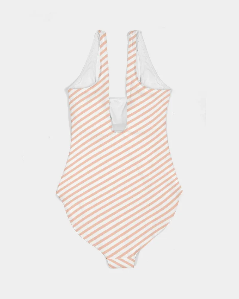 SMF Peach Flavor Feminine One-Piece Swimsuit