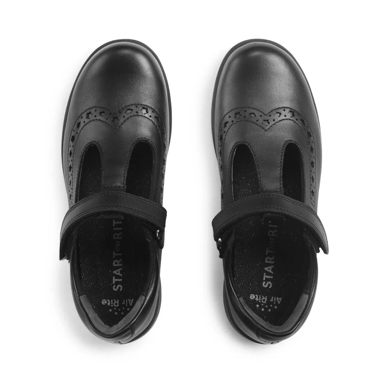 Start-Rite: Hope T-Bar School Shoes - Black Leather