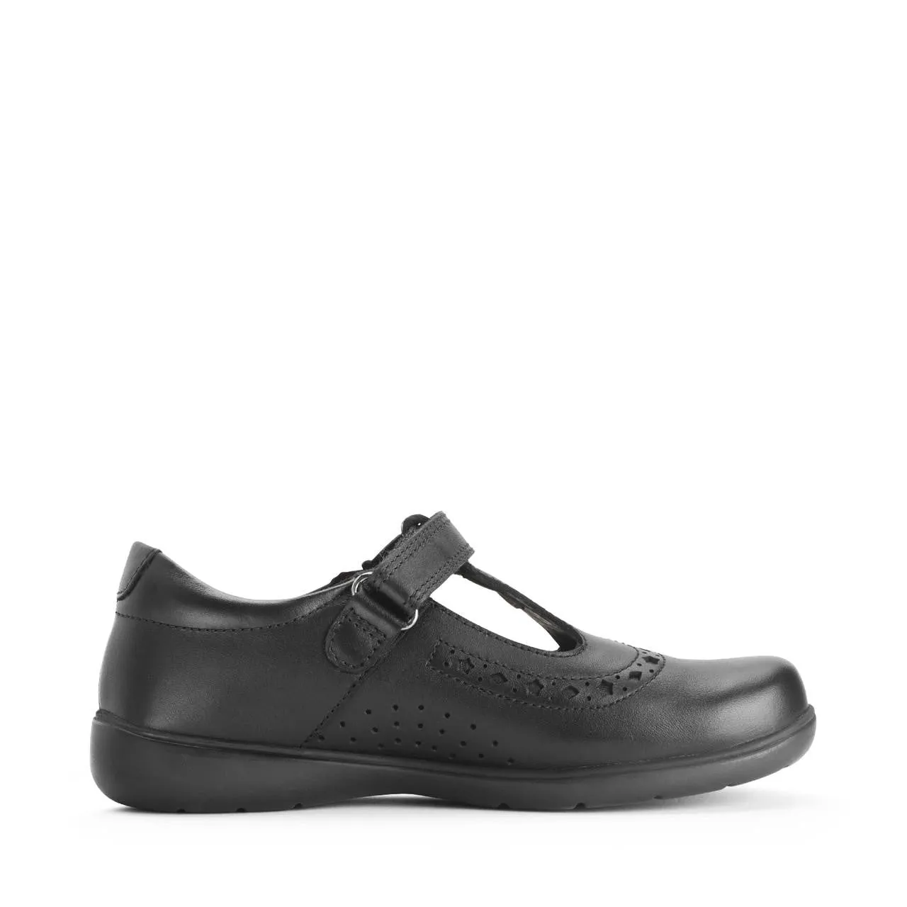 Start-Rite: Hope T-Bar School Shoes - Black Leather