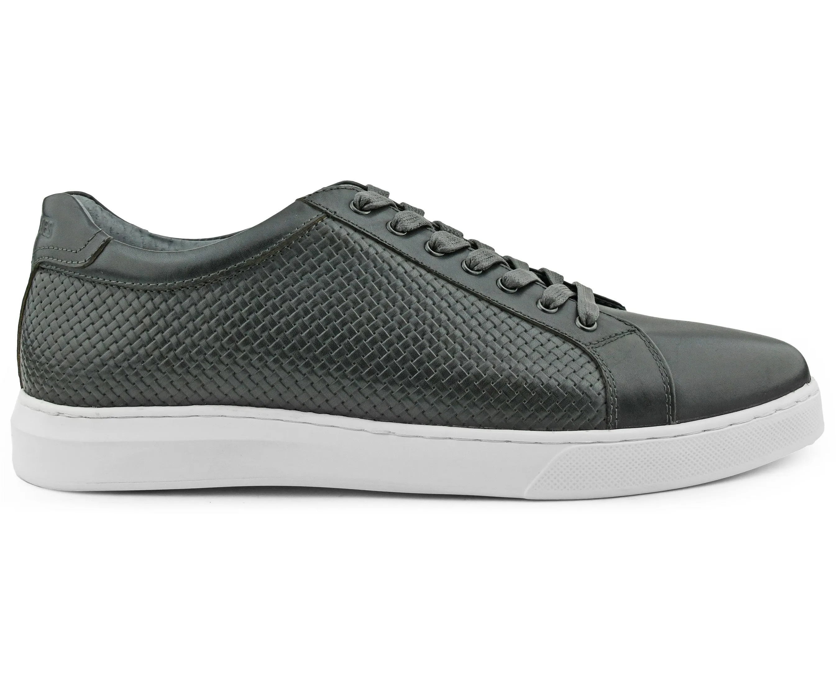 Stone Grey Leather Sneaker