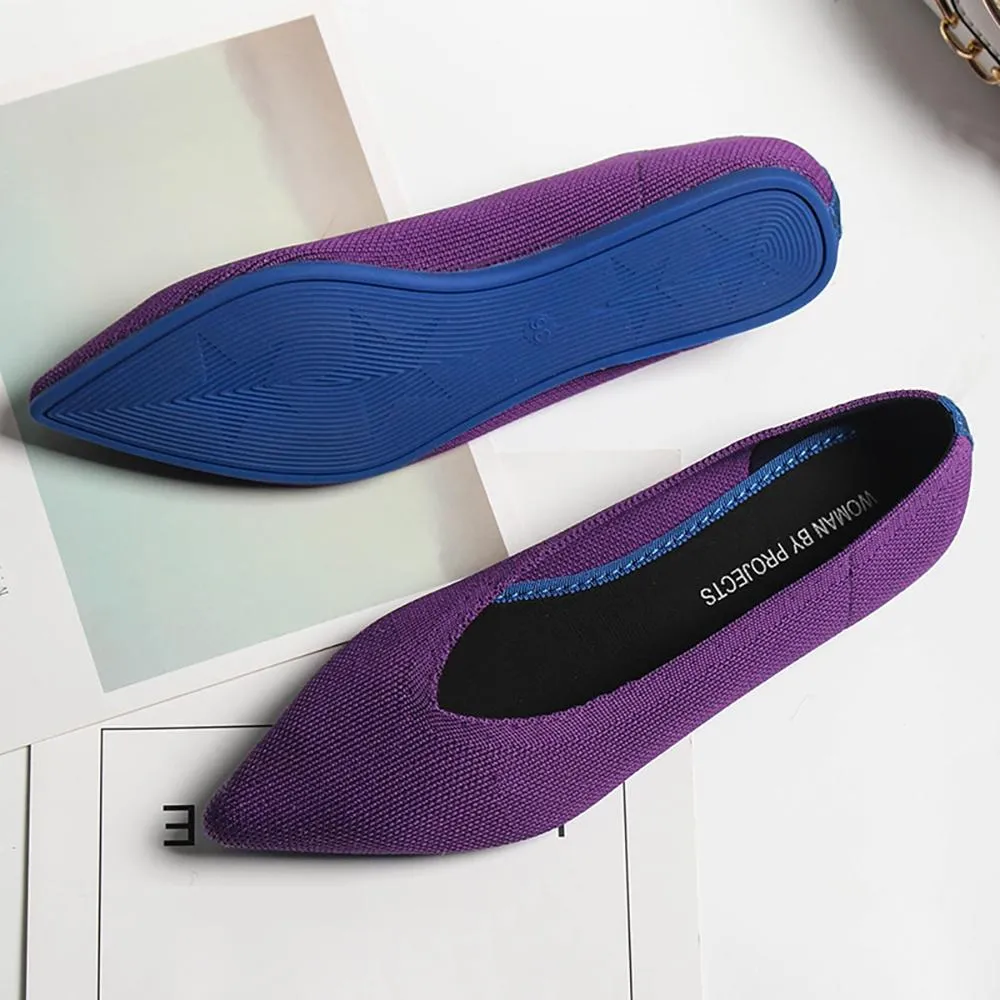 Stylish Soft and Breathable Knitted Flat Shoes