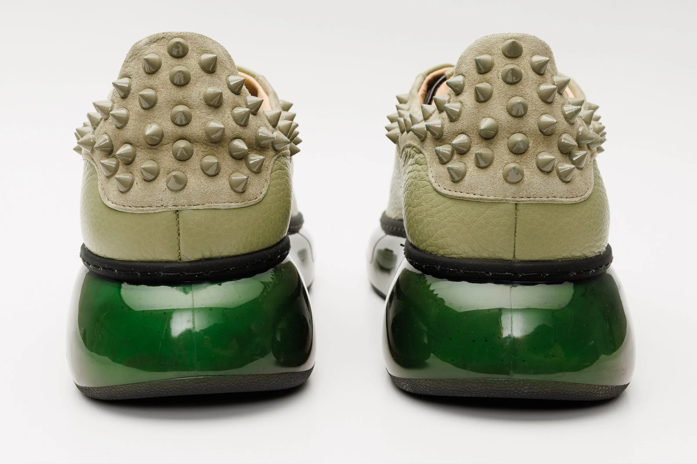 The Venezia Green Leather Women Sneaker