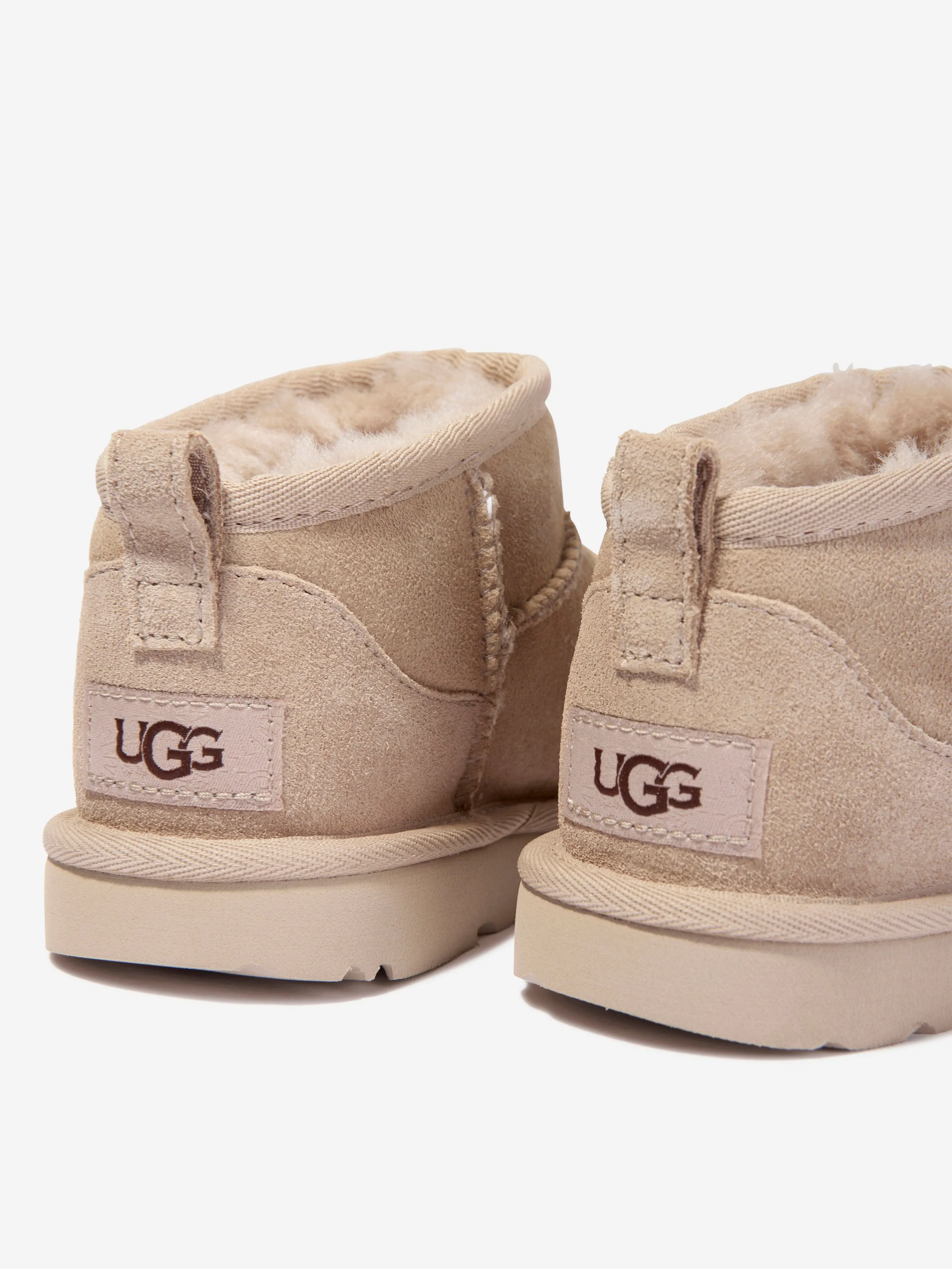 UGG Girls Classic Ultra Mini Boots in Beige