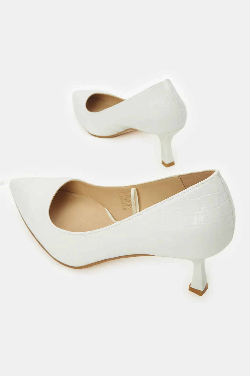 Women White Patent Court Shoes