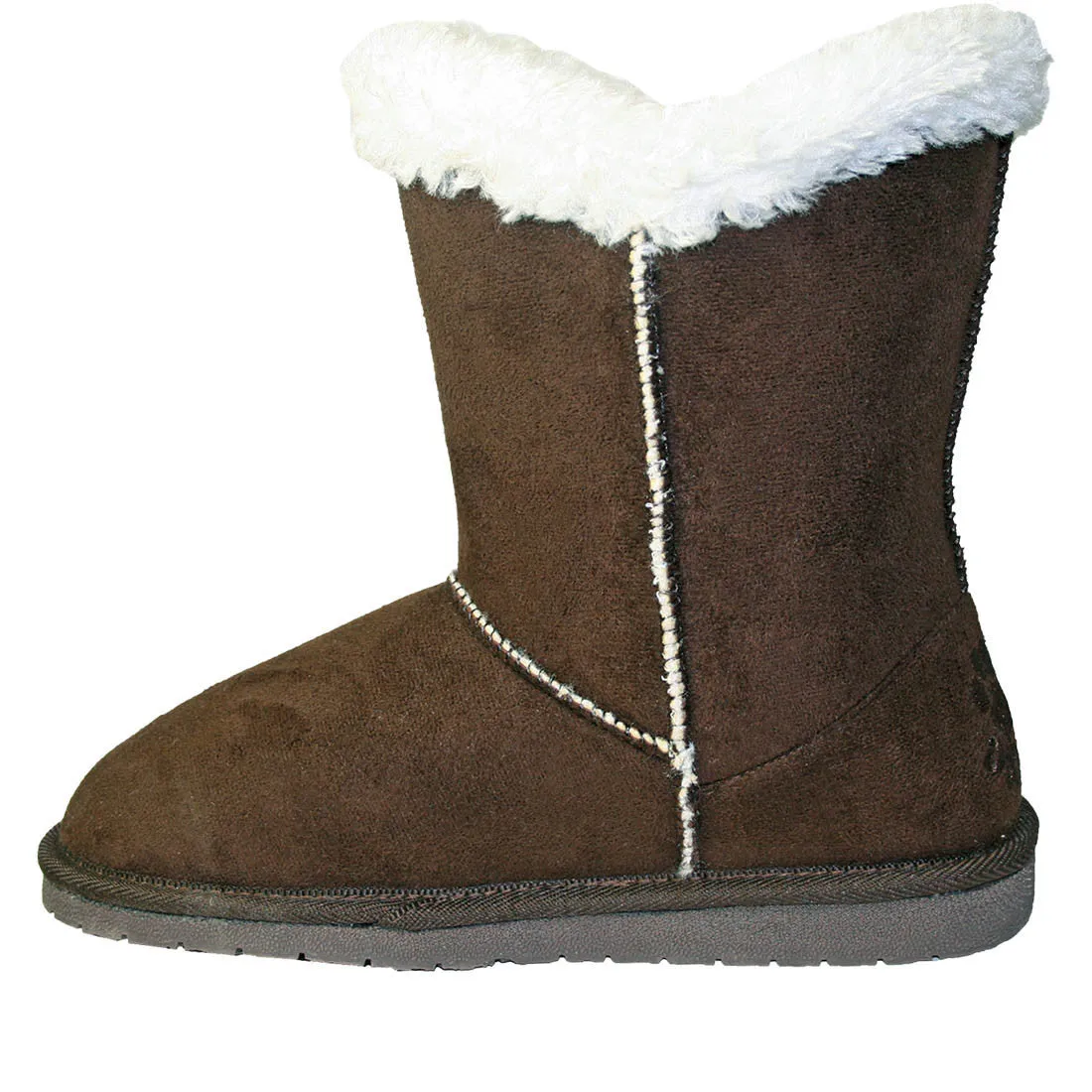 Women's 9-inch Side Tie Microfiber Boots - Chocolate