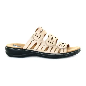 Womens Daisy 3 Strap Velcro Sandal Beige