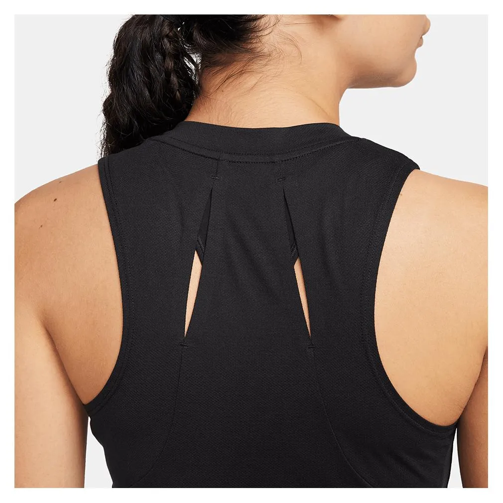 Women's Dri-Fit Advantage Tennis Tank Black and White