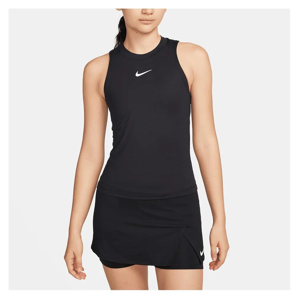 Women's Dri-Fit Advantage Tennis Tank Black and White