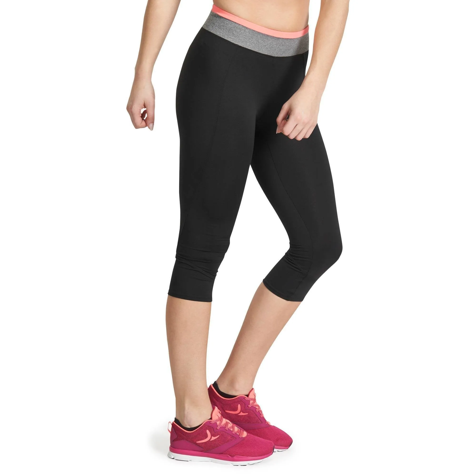 Women's Fitness 7/8 Leggings with Contrasting Waistband Energy