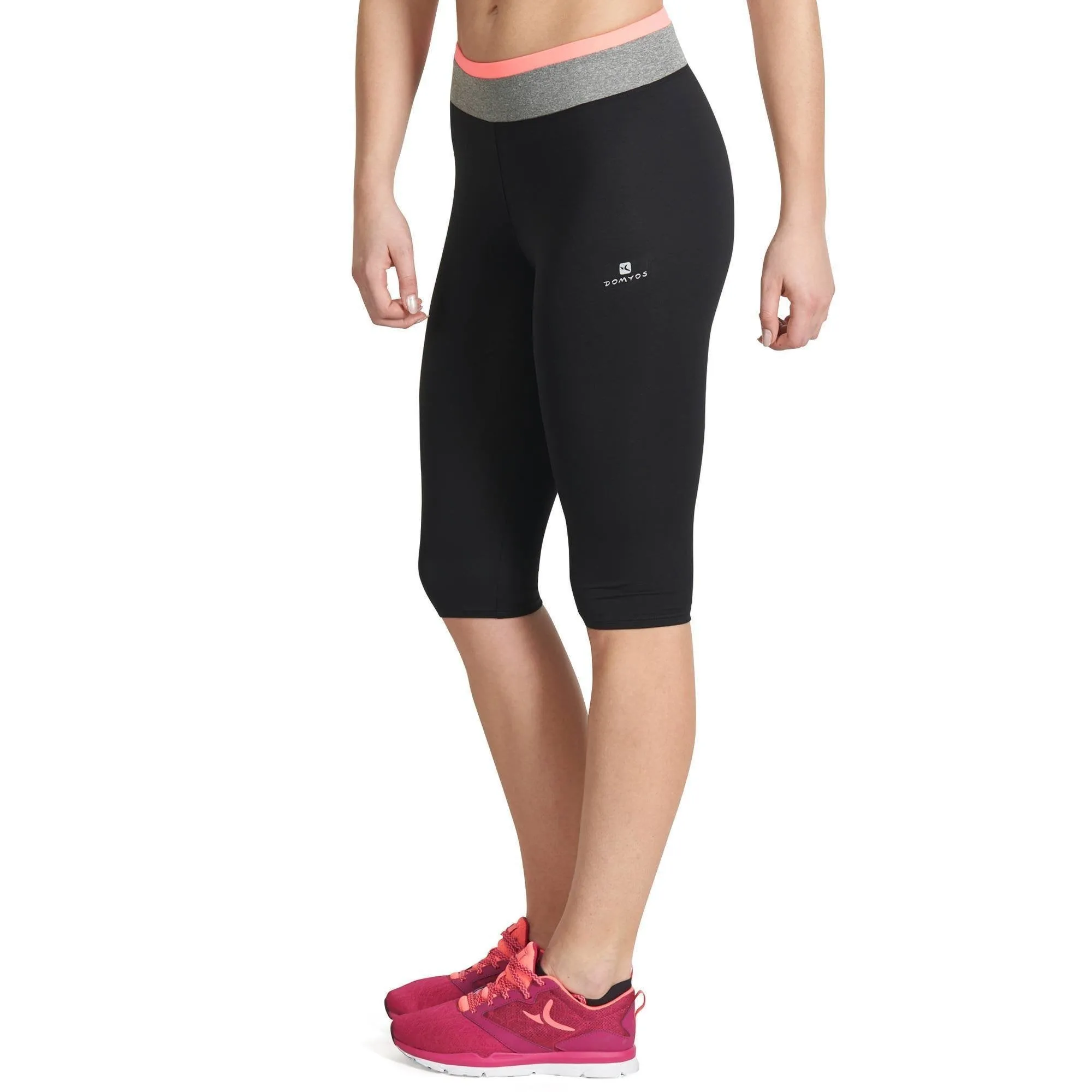 Women's Fitness Cropped Bottoms with Contrasting Waistband Energy