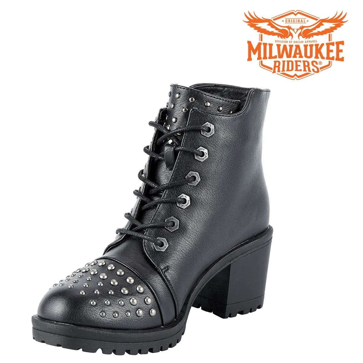 Women's Leather Studded Boots By Milwaukee Riders®