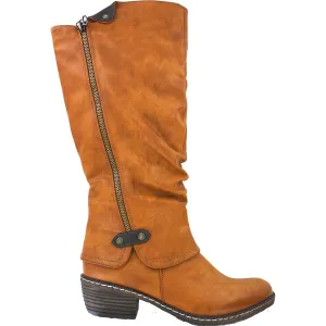 Women's Rieker 93755-24 Bernadette Cayenne Brown Synthetic