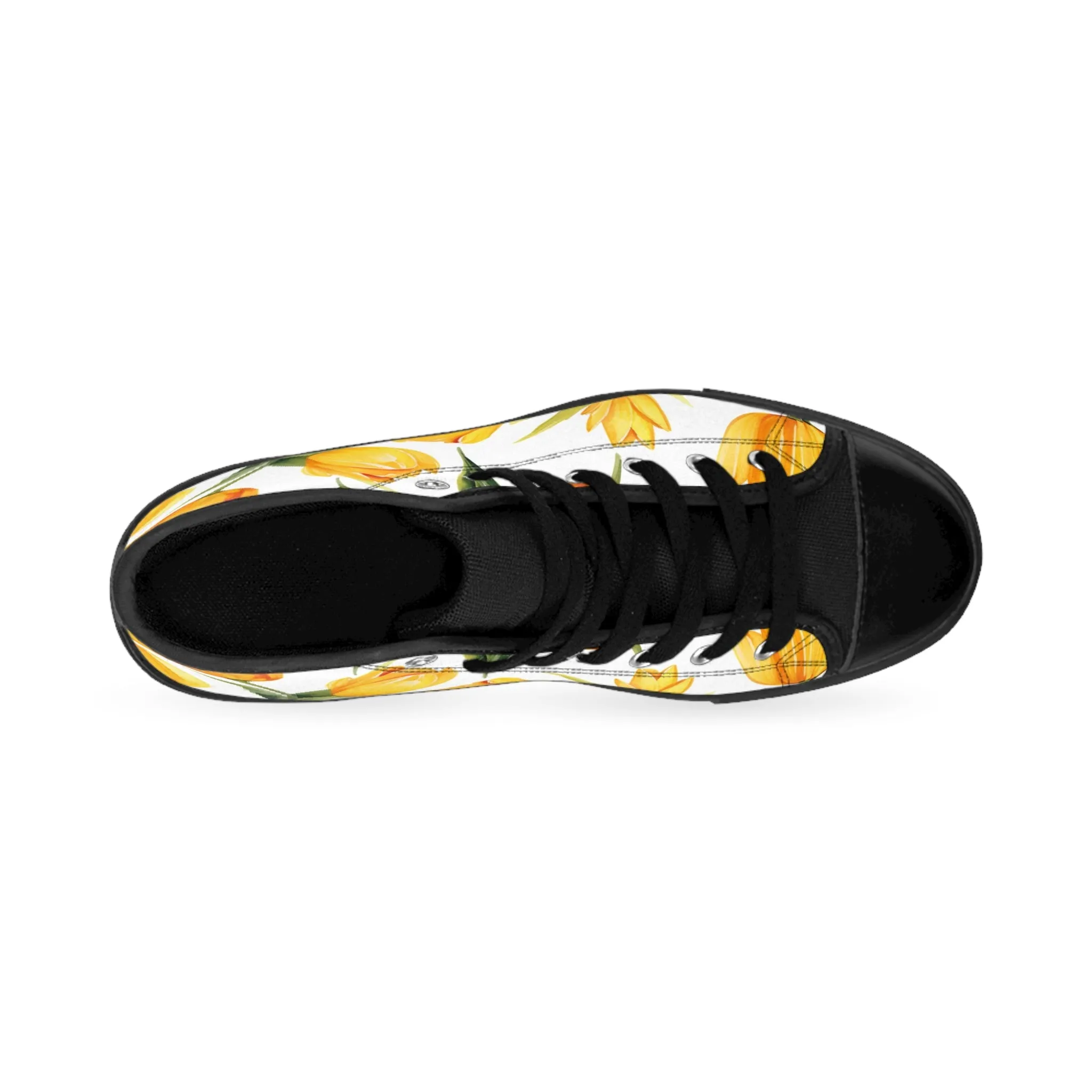 Yellow Tulip Flowers Women's Classic Sneakers